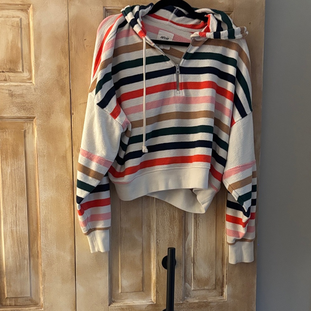 Aerie Multicolor Striped Hoodie